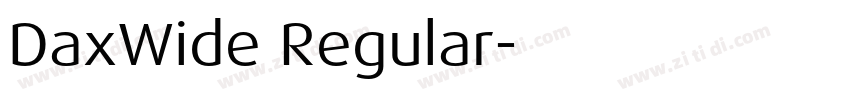 DaxWide Regular字体转换